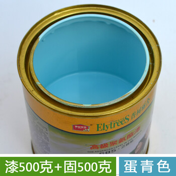 diy门窗家具翻新漆透明白色面漆木器漆685彩色油漆铁艺油漆 蛋青色1kg