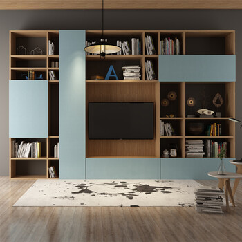 定制客厅电视柜组合背景墙地中海简约多功能储物柜全屋家居家具 进口