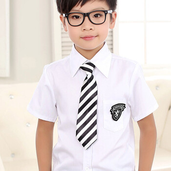 儿童领带男童女童黑色小领带小孩领带花童礼服学生活动表演用 红色