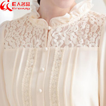 E人名品（ERENVIP）情侣装 韩版长袖T恤女夏短袖短款 卫衣男女秋F5511 杏色款 XL