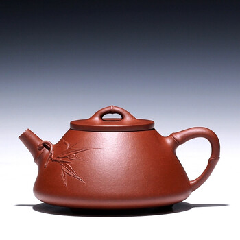 【】高工/宜兴名家李新生 手工紫砂壶 红皮龙 逸竹石瓢 tty(bcb)