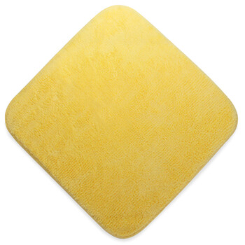 正方形美容毛巾柔软吸水纯棉儿童卡通小孩洗脸四方巾 璀璨黄 35x35cm