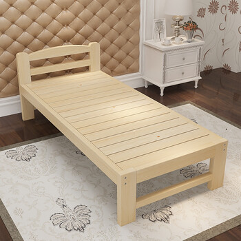 工匠时光实木床简约床边床拼接床加宽床松木加长床床架单人床定做 长