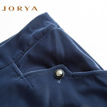 JORYA欣贺卓雅休闲裤秋款简约百搭通勤OL微喇F1402806 红色 6