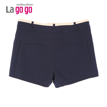 
                                        Lagogo/拉谷谷 春装新款撞色个性 百搭短裤 4AU666B425 其他 S155/6436                