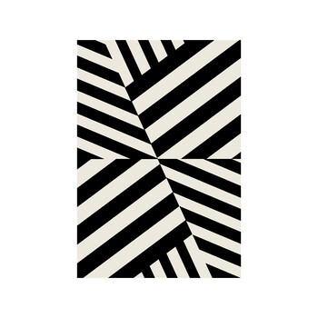 ins北欧风黑白条纹地毯简约现代门垫客厅茶几沙发地毯卧室床边垫sn