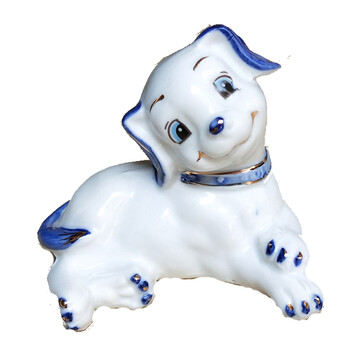 陶瓷生肖旺财狗摆件工艺品风水摆设可爱小狗礼品创意家居饰品客厅