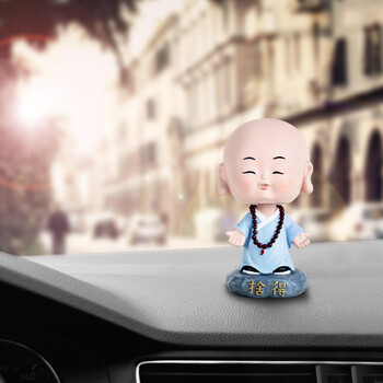 创意车上卡通小和尚车内装饰摆件平安车饰车用车载挂件汽车用品 舍得