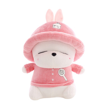 玩具兔子公仔小白兔布娃娃流氓兔玩偶送儿童女孩生日礼物 粉色流氓兔