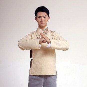 镜尚美汉服男装短打上衣短褐家居服单件 子默 图中色 xxl码现货