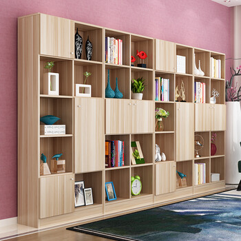 自由组合书柜简约现代书架置物架简易柜子带柜门储物柜客厅书橱
