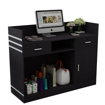 收银台柜台前台接待台便利店服装店超市收银台小型简约现代吧台桌 120