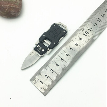 迷你小刀户外刀野外求生刀小直刀项链刀防身刀普洱茶刀开信刀 黑色