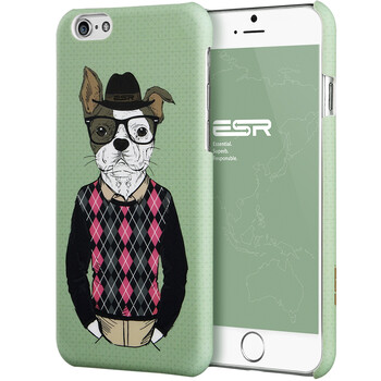 亿色(ESR) 插画师系列手机壳/卡通浮雕手机套/保护壳 适用于苹果iPhone 6/6s 4.7英寸-汪先生