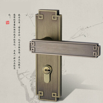 中式房门锁仿古铜门锁卧室房门锁室内青古铜门锁中式门锁执手锁 35-50