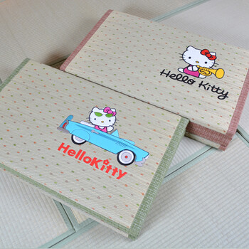 
                                        萩原日式榻榻米地垫 夏凉地席凉席hello Kitty卡通猫折叠床垫铺垫 国内草授权商 喇叭图案                