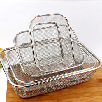 贸号不锈钢长方形沥水筐洗菜篮网盆网篮水槽沥水篮特大2433cm