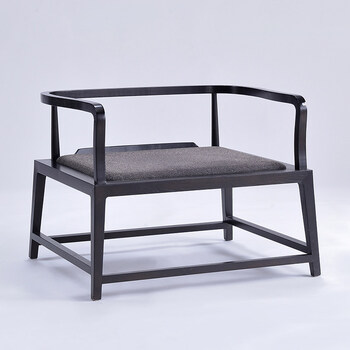 2018新款新中式沙发椅罗汉椅白蜡木实木休闲椅苏作禅意民宿家具现代