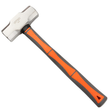 纤维柄石工锤子八角锤子木工铁锤铁榔头方头锤建筑榔头 4lb(银色)