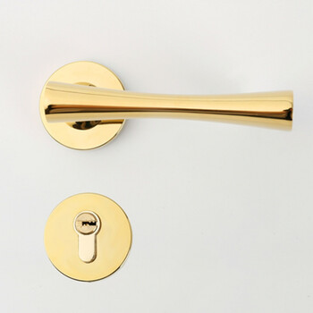 房门锁具北欧室内简约pvd金色静音美式分体锁 a款 3片子母合页 门吸