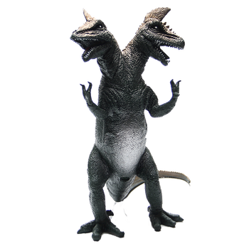 仿真发声恐龙公仔双头龙霸王龙角鼻龙摆件塑胶模型玩具 双头霸王龙