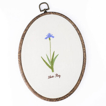 手工刺绣diy套件初学简单上手小清新图案 欧式刺绣线绣绣花十字绣 蓝