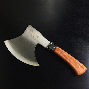 厨师屠宰大骨刀斧商用斩骨刀家用加厚不锈钢切骨刀大足坎刀x 木柄程咬