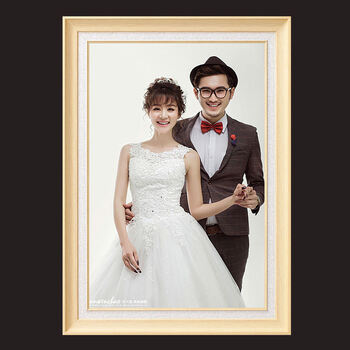 房间相框影楼结婚挂墙照挂房间相框婚纱照放大