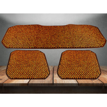 金刚 帝豪ec715ec718汽车坐垫单张木珠方垫三 小珠带底布三件套-橄榄