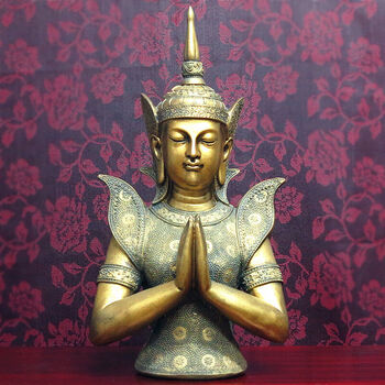 泰国泰式佛教大号佛像佛首佛头东南亚会所餐厅玄关装饰工艺品摆件 nyn