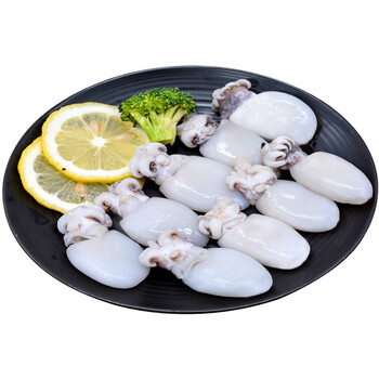 青岛小墨鱼仔小墨鱼小乌贼新鲜花枝墨斗鱼去皮去内脏顺丰1斤【图片价格 