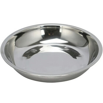 敏程不锈钢圆盘不锈钢碟子加厚盘子菜盘家用浅盘圆形平盘餐具盘24cm