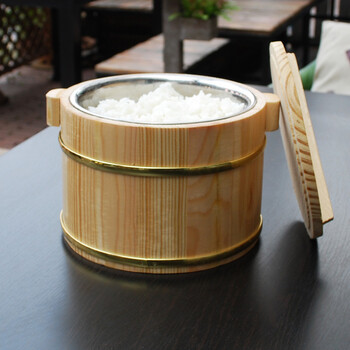 欧斯若 木饭桶木桶餐厅家用小纯手工木桶饭小木桶饭桶带盖商用木桶小