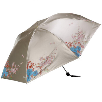 天堂 雪月风花黒涤彩胶三折超细晴雨伞铅笔伞 307E浅古铜色
