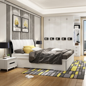 8*2.0排骨架床 床头柜*2 衣柜 床垫五件 6门