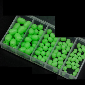 夜光撞豆圆柱形软体软体萤光档珠矶钓夜光挡豆小配件 夜光豆套装