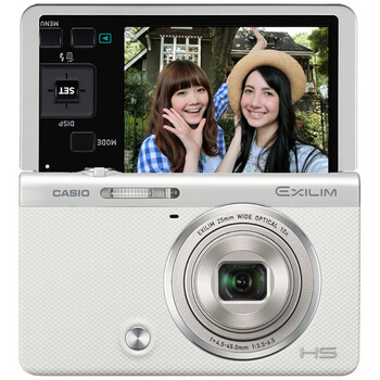
                                        卡西欧（CASIO）EX-ZR55 数码相机  （1610万像素 3.0英寸液晶屏 10倍光学变焦 25mm广角） 白色                