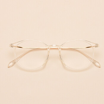 透明色白色眼镜框女韩版文艺轻配眼镜圆脸丹阳男款 透明白