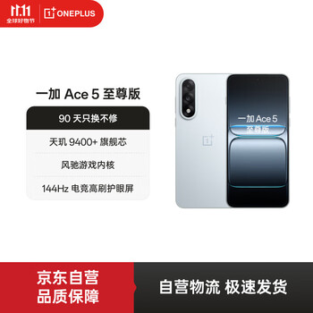移动端、京东百亿补贴：一加 OnePlus Ace 5 至尊版 手机 12GB+256GB 清风蓝