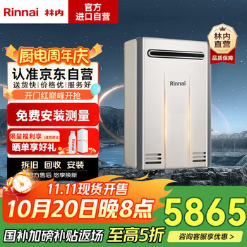 林内 REU-A1620WD(K)-CH 燃气热水器 16L 天然气