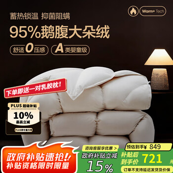 国家补贴：网易严选 95%白鹅绒被 升级焱暖大朵绒 150*200cm