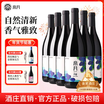帝月清雅干红葡萄酒国产红酒赤霞珠聚会高档礼盒装整箱送礼宴会 【整箱】清雅750ml*6瓶（赠开瓶器）