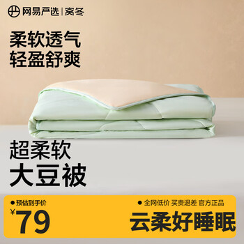 网易严选云感深睡大豆被10%大豆纤维A类空调被子夏凉被860g 150*200cm