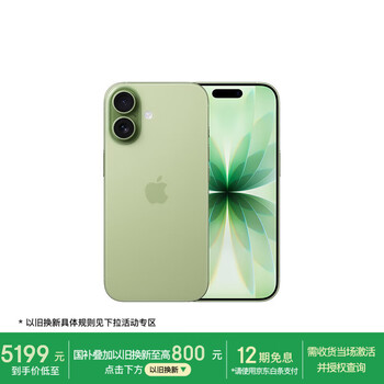 Apple/苹果【需现场激活】 iPhone 17 256GB 鼠尾草绿色 支持移动联通电信5G 双卡双待【返移动话费券】