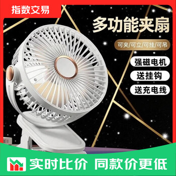 新款6寸USB小风扇/电风扇桌面/小电扇/小台扇办公室宿舍桌面 白色 0mAh USB直插款【不带开关灯光档位】