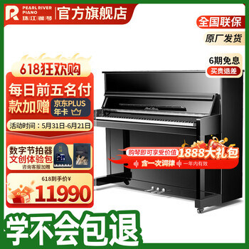 珠江钢琴（PEARLRIVER） 全新立式钢琴118专业钢琴  家庭儿童初学高校教学钢琴C1E