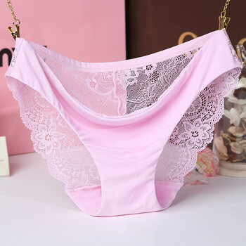 珠蒂曼低腰女士内裤性感诱惑蕾丝女式三角裤粉色xl