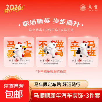 马顺顺汽车车贴2026年新车贴透明马年春节车贴纸出入平安新年贴纸 【3张·职场精英】马上暴富+不做牛马+立马下班 代祈福学业