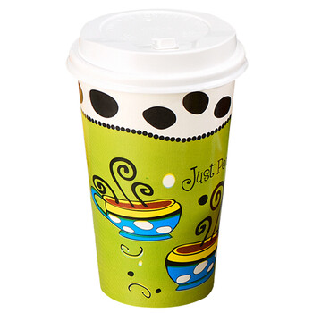 双p加厚一次性奶茶杯纸杯果汁咖啡纸杯子带盖500ml1000只整箱 300ml