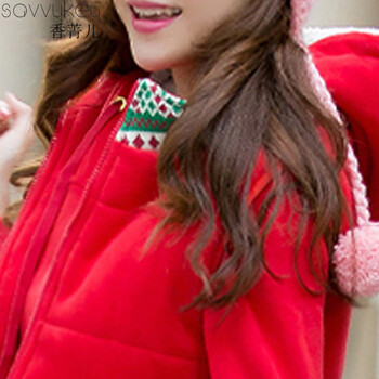 香菁儿2015秋装新款时尚保暖加厚抓绒三件套雪花大卫衣套装女Q414 大红色 L